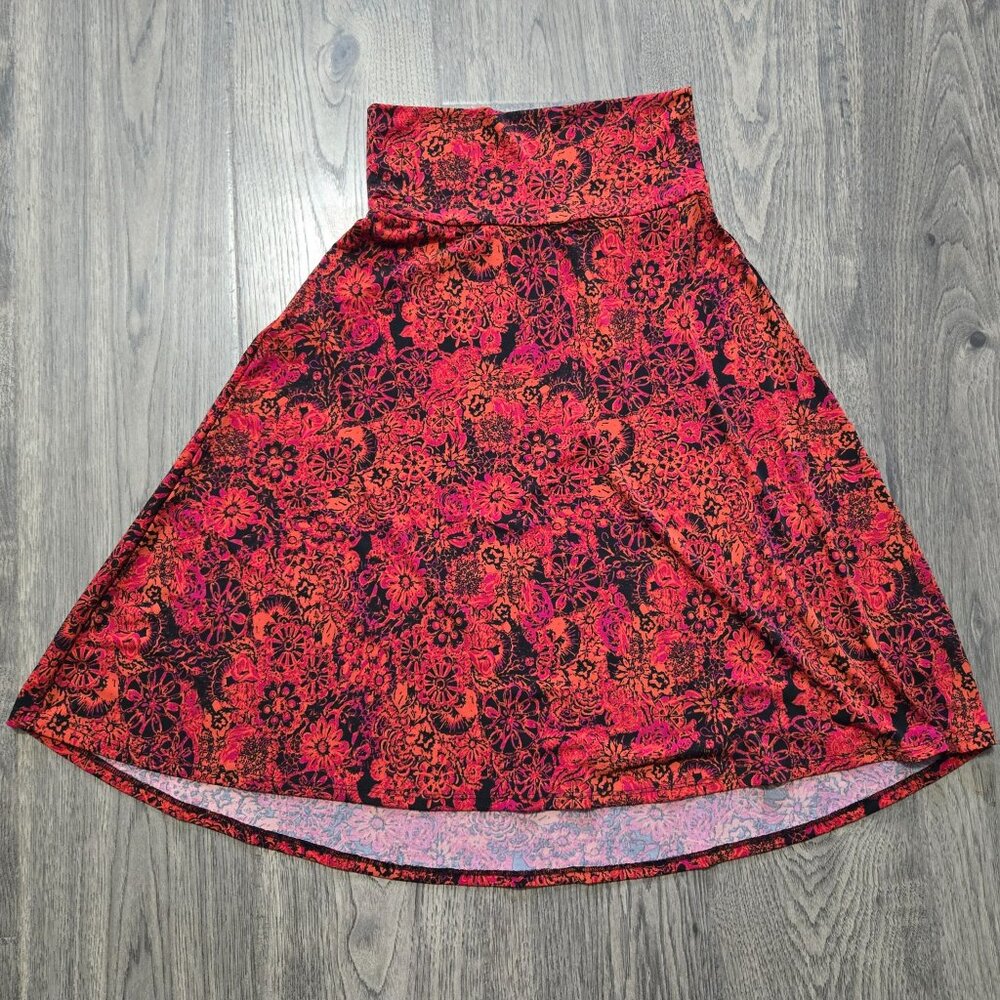 🌺 LuLaRoe Azure Skirt - XS - Vibrant Floral Print 🌺